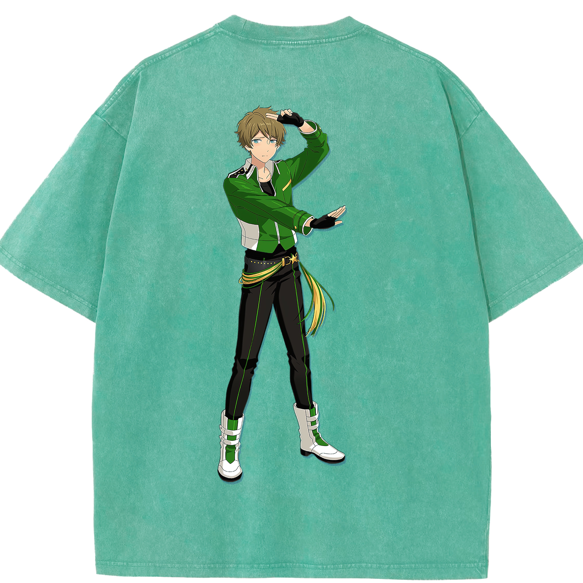 （画像用） あんさんぶるスターズ! Ensemble Stars 綿100% ヴィンテージ風 半袖Tシャツ（背面プリント）